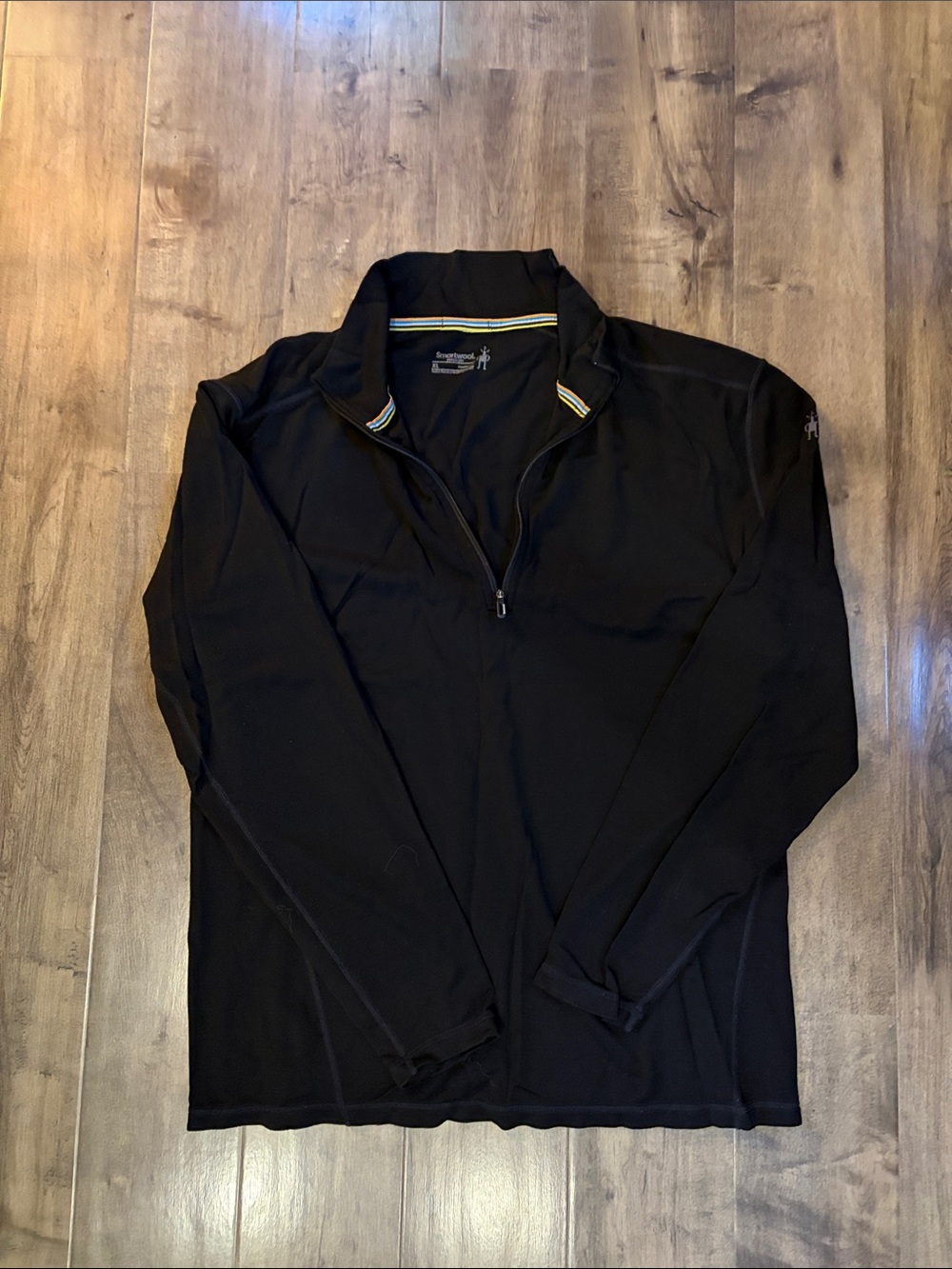 Smartwool merino Black Men’s Quarter-Zip Pullover Jacket - Performance Layer